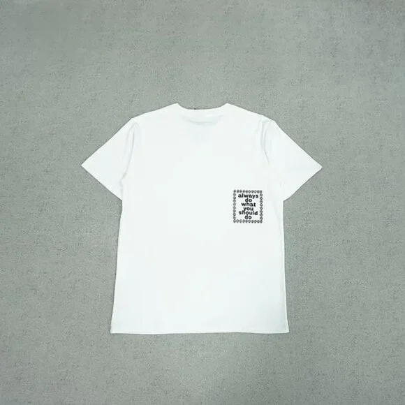 Always Sun Roll Basic Print White Short Sleeves